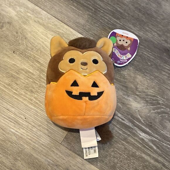 2021 Squishmallows 5" - WADE the werewolf in Pumpkin - Halloween Fall - - Picture 1 of 6
